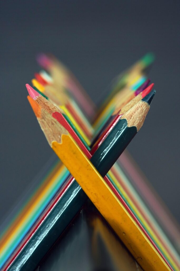 colored pencils, pencils, art, school, creativity